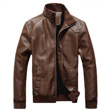 Load image into Gallery viewer, New Fashion Autumn Male Leather Jacket Plus